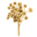 Floristik24 Keinotekoinen meripihkanvärinen hedelmänoksa, kultakoristeet, 26 cm, 6 kpl:n pakkaus