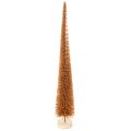 Floristik24 Keinotekoinen joulukuusenkoriste, kapea, puisella jalustalla, 40 cm, 3 kpl
