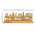 Talon siluettikoriste Adventti puujalustalla 29cm | Floristik24.fi