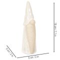Koristeellinen tonttuhahmo, vaaleaa keramiikkaa, skandinaavinen tyyli, 18 cm, 3 kpl | Floristik24.fi