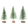Keinotekoiset minijoulukuuset joulupöytäkoristeina, lumen peittämät, 6 cm, 12 kpl | Floristik24.fi