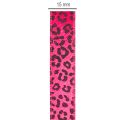 Koristeellinen nauha leopardikuviolla, pinkki, 15 mm x 18 m | Floristik24.fi