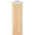 Koristeellinen puuvillanauha, rustiikkityylinen, hapsuilla, 40 mm, 30 m | Floristik24.fi