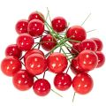 Keinotekoiset punaisista marjoista tehdyt minijoulupallot kukkakoristeeseen, 2 cm, 48 kpl | Floristik24.fi