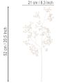 Keinotekoinen valkoinen marjanoksa, koriste-/askartelutarvikkeet, 52cm | Floristik24.fi