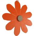 Floristik24 Kukkariipus, koristekukat oranssi ja valkoinen, puinen koristelu, kesä, koristekukat 8 kpl
