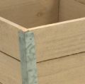 Floristik24 Kukkalaatikko puinen istutuskone shabby chic beige 12,5×14,5×14,5 cm