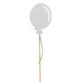 Floristik24 Kukkatulppa kimppu koristeellinen kakkupäällinen ilmapallo valkoinen 28cm 8kpl