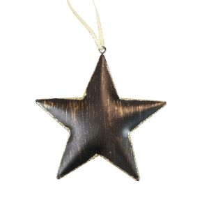 Floristik24 Joulukuusikoristeet koristeellinen tähti metalli musta kulta Ø11cm 4kpl
