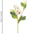 Jouluinen ruusu-tekokukkakoriste, 30 cm nippu, 4 kpl | Floristik24.fi