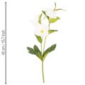 Jouluruusu Tekokukka Valkoinen Koristeellinen Tekokukka Kimpussa, 40cm, 4 Kappaletta | Floristik24.fi