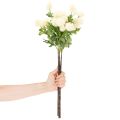 Tekoinen krysanteemikukka, kermanvalkoinen kimppu, koristeellinen oksa, iso 56 cm, 4 kpl | Floristik24.fi