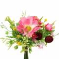 Floristik24 Koristeellinen kukkakimppu Cosmea ja lumipallo nippuna Keinopunainen Valikoima H18cm