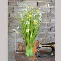 Floristik24 Ruohokimppu kukilla ja perhosilla valkoinen/keltainen 70cm