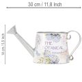 Koristeellinen kastelukannu, hortensia, metallinen, vintage-kukat, 30x11x14,5cm | Floristik24.fi
