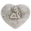 Floristik24 Mini koristeelliset sydämet enkelillä 4cm harmaa 8kpl