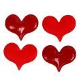 Floristik24 Koristeelliset sydämet ripotella 4,5 cm punaista 50kpl