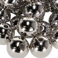 Koristehelmet, hopeanväriset metalliset, 14 mm, 35 kpl | Floristik24.fi