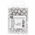 Koristehelmet Ø10mm hopea 115 kpl | Floristik24.fi