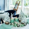 Floristik24 Koristeellinen joulukuusi, talvikoristeet, kuusi lumella H19cm