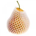 Floristik24 Deco päärynän keltainen punainen, deco hedelmä, ruokanukke 12,5 cm