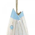 Floristik24 Koristeellinen kalapuinen puukala vaaleansiniseen ripustukseen H57,5cm