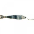 Floristik24 Deco kalapuu Puinen kala ripustettavaksi Tummansininen K57,5cm