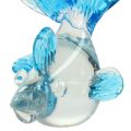 Floristik24 Koristekala kirkasta lasia, sininen 15cm