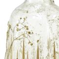 Floristik24 Koristeellinen lasimaljakko aidolla gypsophila-koristeella Ø9,5cm K18cm
