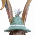 Floristik24 Deco kani kanin rintakuva koristeena figuuri kanin pää 18cm