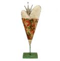Floristik24 Koristeellinen sydän, ruusukuvio 40cm 1p