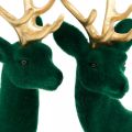 Floristik24 Deco peuranvihreitä ja kultaisia joulukoristeita peuran figuurit 20cm 2kpl
