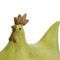 Floristik24 Deco Chicken Värikkäät pääsiäiskoristeet Vihreä/keltainen/oranssi 13cm 3kpl