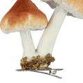 Floristik24 Deco-sienet klipsisyksyllä koristeltu flokoitu lajiteltu 9cm 3kpl