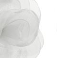 Floristik24 Koristeellinen ruusu höyhenillä kiinnittimellä valkoinen 2kpl