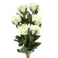 Floristik24 Koristeellinen ruusu valkoinen lumipeite Ø6cm 6kpl