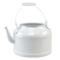 Floristik24 Koristeellinen teekannu, metallinen vedenkeitin valkoinen 27x20,5cm