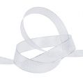 Koristenauha lurex raidoilla hopea 25mm 20m | Floristik24.fi