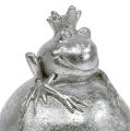 Floristik24 Koristeellinen sammakko pallolla hopea 8cm 4kpl