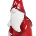 Floristik24 Joulupukin figuuri Nicholas punainen, valkoinen keraaminen K13,5cm 2kpl