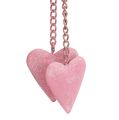 Floristik24 Koristeripustin metallinen sydän vaaleanpunainen 26cm
