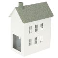 Floristik24 Koristeellinen metallinen talonmuotoinen talo ikkunoilla ja savupiipulla, 22 cm
