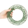Vihreä koristeellinen metalliverkkokranssi tee-se-itse-projekteihin, 19 cm, 2 kpl | Floristik24.fi