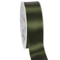Floristik24 Satiininauha lahjapaketointiin, taftinauha, vihreä, 40 mm leveä, 5 m pitkä