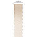 Koristeellinen satiininauha taftinauha beige 15mm 50m | Floristik24.fi