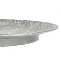 Floristik24 Koristelautanen hopea koristeella Ø32cm