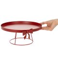Koristeellinen tarjotin jalustalla, metallirusetilla, 30 cm, 2-osainen setti | Floristik24.fi