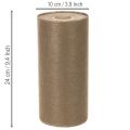 Pöytäkoriste, ruskea, kuitukangasrulla 24 cm x 25 m juhlapöytiin | Floristik24.fi