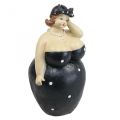 Floristik24 Koristeellinen figuuri pullea nainen, lihava nainen, kylpyhuonekoriste H23cm