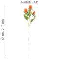 Keinotekoinen oranssi saflori tekokukkana maljakoihin ja koristeeksi, 55 cm, 4 kpl | Floristik24.fi